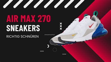 Air max 270 richtig schnüren 